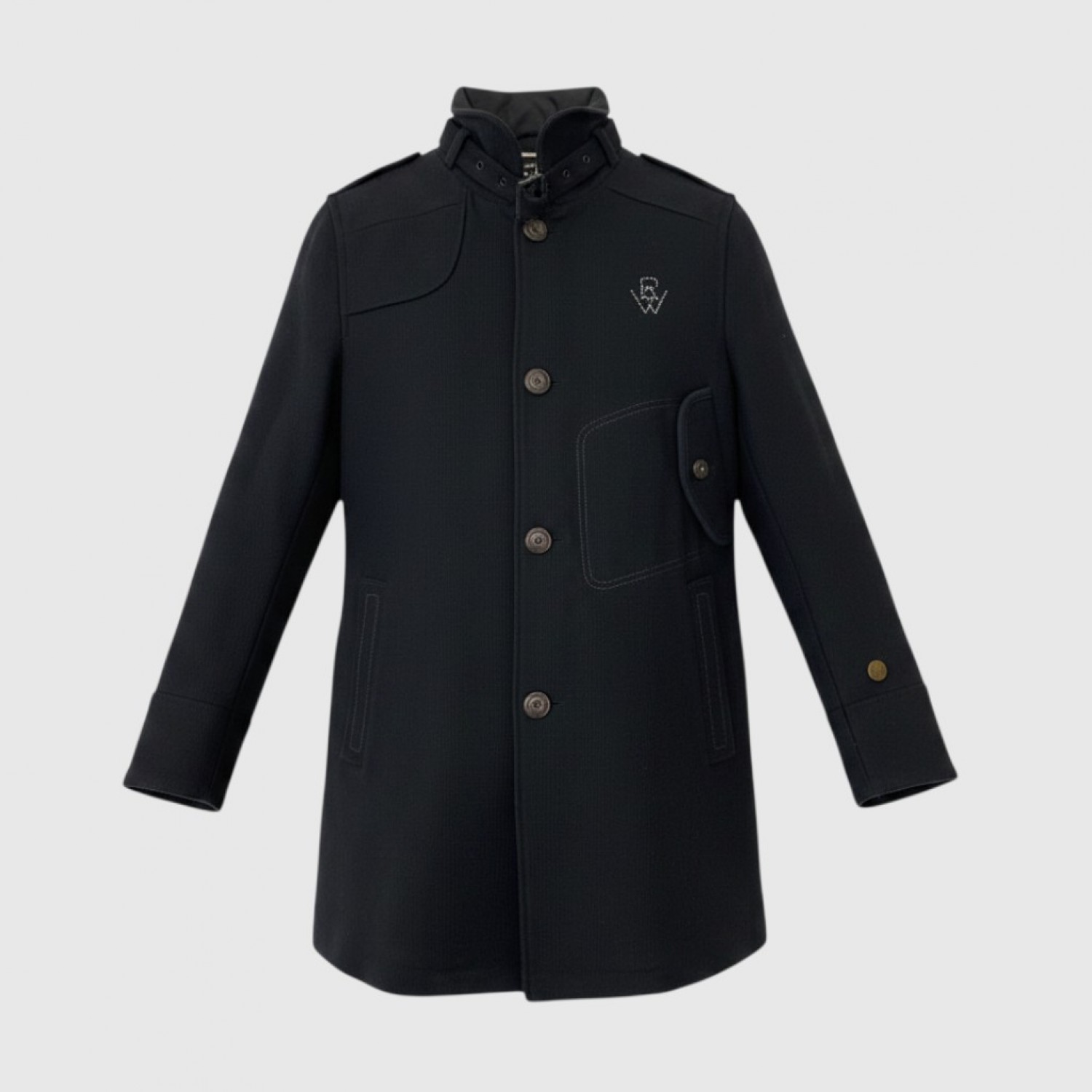 Ανδρικό Μακρύ Παλτό Military Style – Μαύρο / Pre-Owned
